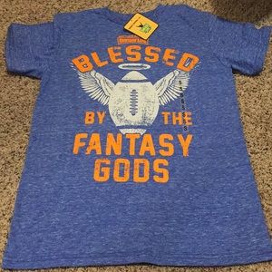 Blessed by the fantasy gods football tee sm nwt